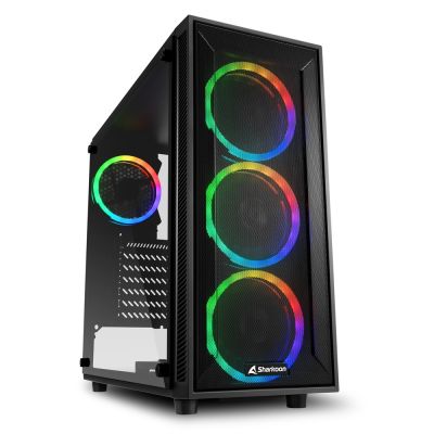 ATX 2X U3, FINESTRA LAT., 4X 120 ARGB, FRONT MESH